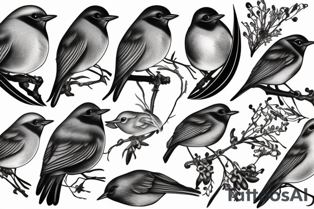 European robin tattoo idea