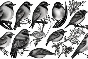 European robin tattoo idea