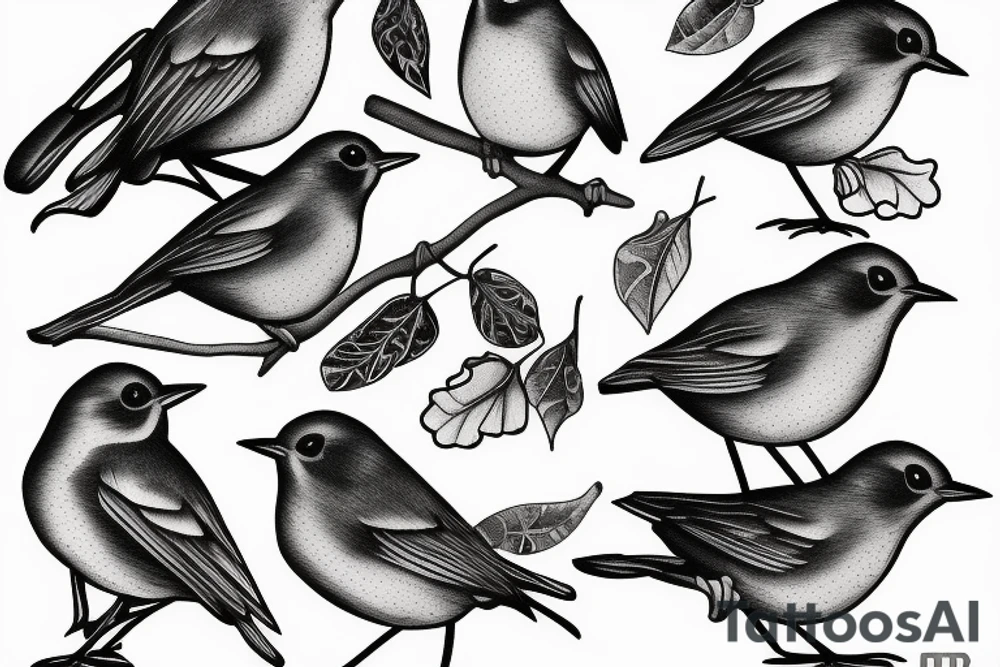 European robin tattoo idea
