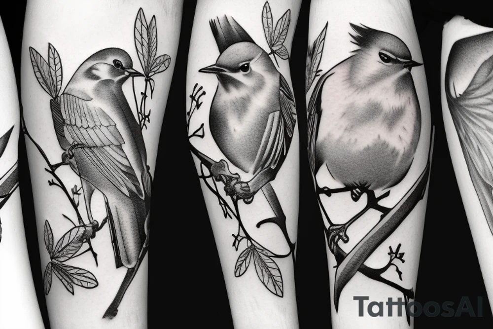 European robin tattoo idea