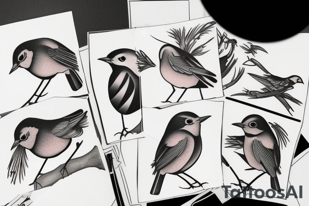 European robin tattoo idea