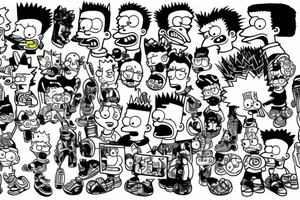 bart simpson in ignorant style tattoo tattoo idea