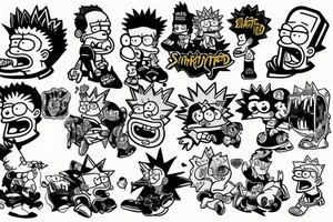 bart simpson in ignorant style tattoo tattoo idea