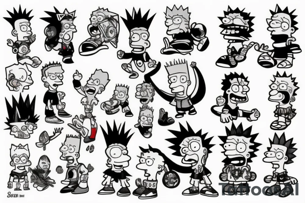 bart simpson tattoo idea