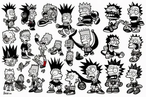 bart simpson tattoo idea