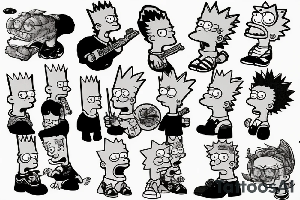 bart simpson tattoo idea