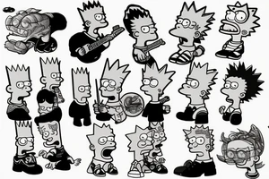 bart simpson tattoo idea