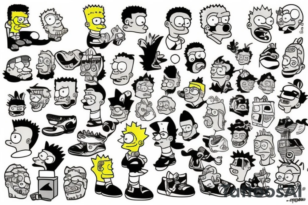 bart simpson tattoo idea