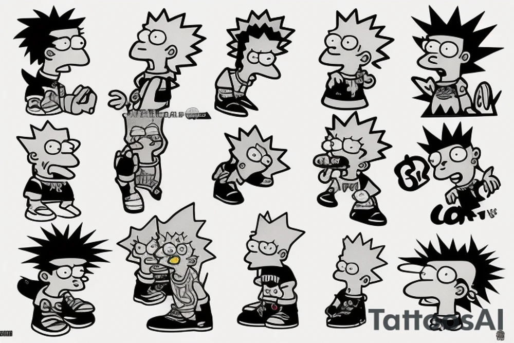 bart simpson tattoo idea