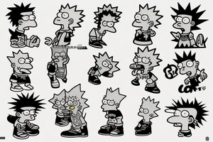 bart simpson tattoo idea