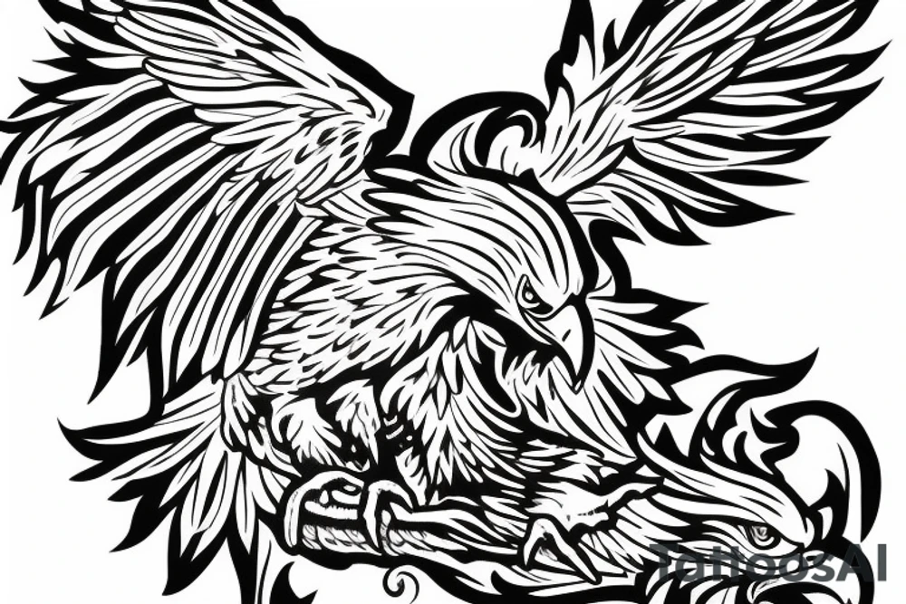 eagle with saint jorge tattoo idea