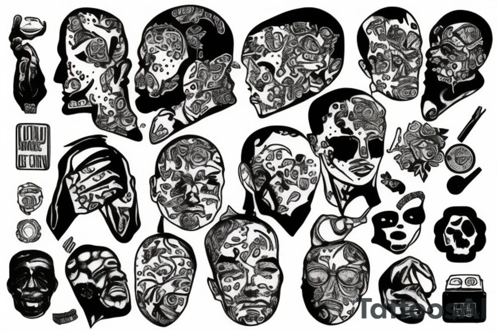 person with a broken mind tattoo idea