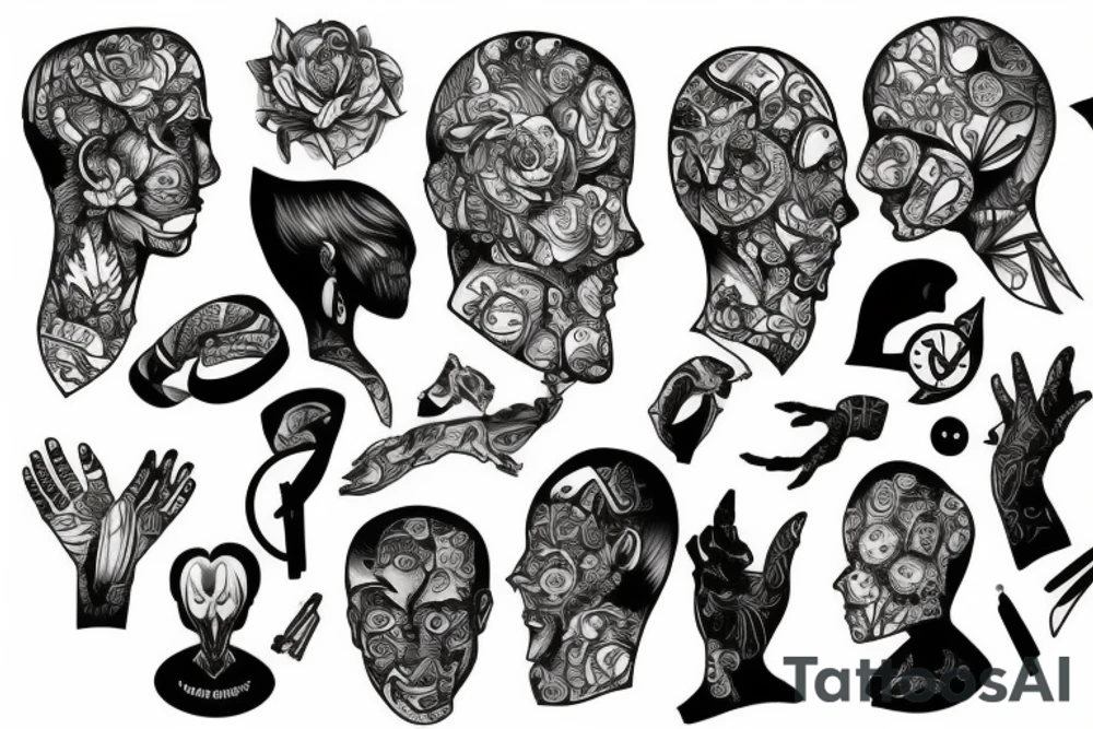 person with a broken mind tattoo idea