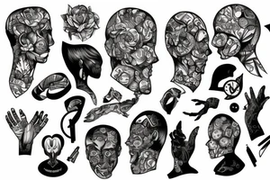 person with a broken mind tattoo idea