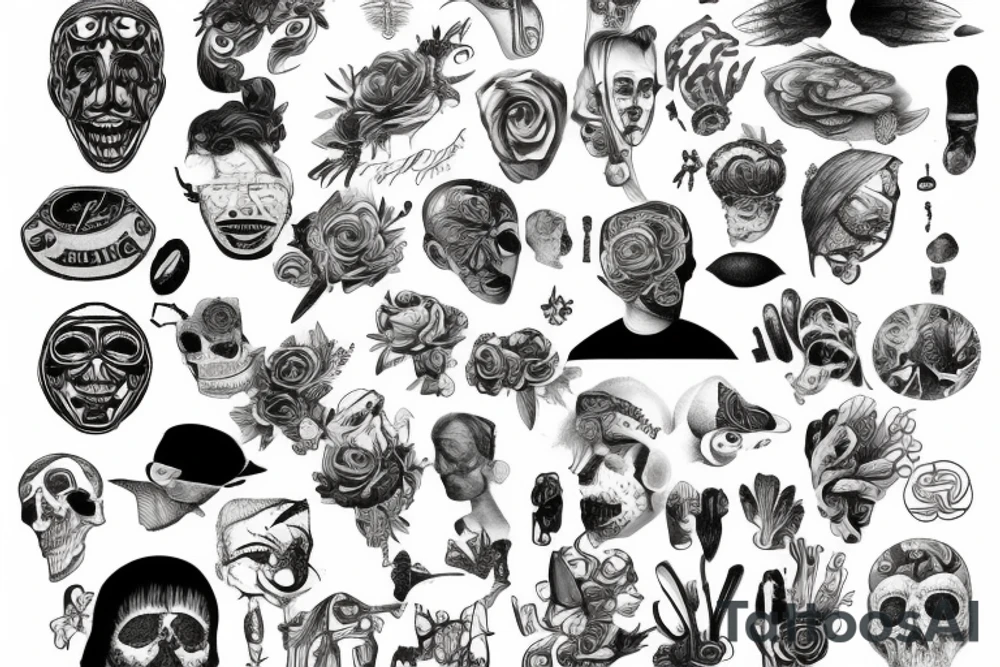 person with a broken mind tattoo idea