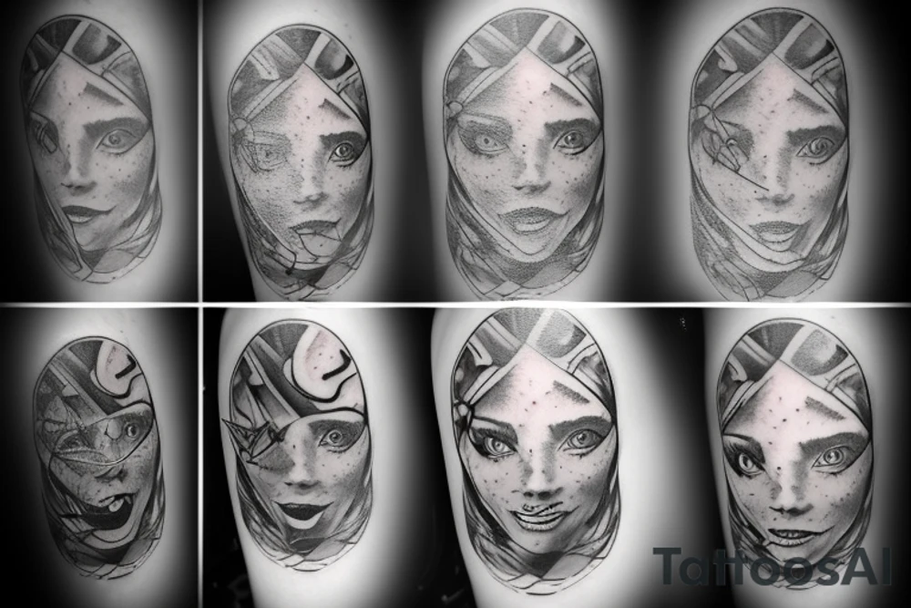 person with a broken mind tattoo idea