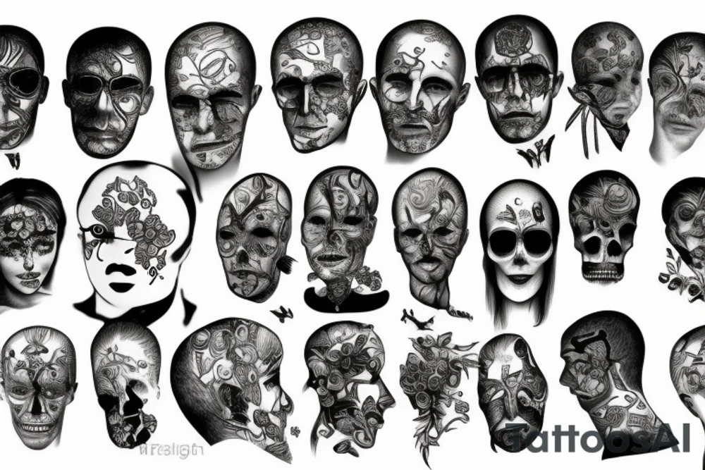 person with a broken mind tattoo idea
