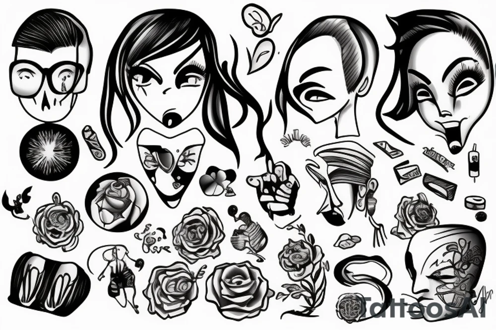 person with a broken mind tattoo idea