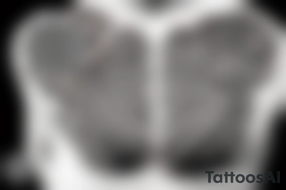 tribal tattoo made up by a combination of dark sharp crystals but also with a Charakter of health tattoo idea