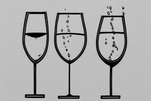 2 glasses of wine side by side tattoo idea