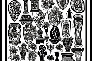 gravestone, vase tattoo idea