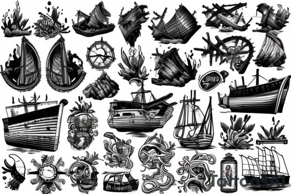 Shipwreck tattoo idea