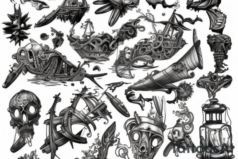 Shipwreck tattoo idea