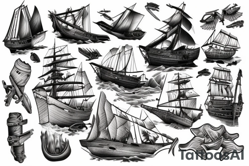 Shipwreck tattoo idea