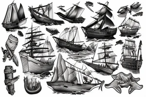Shipwreck tattoo idea