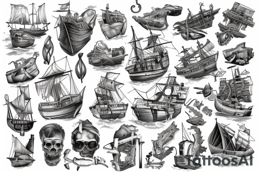Shipwreck tattoo idea