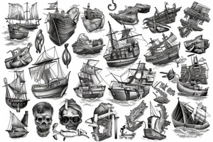 Shipwreck tattoo idea