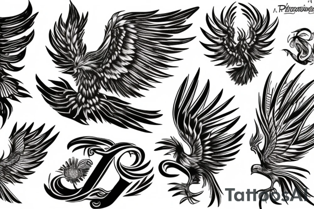 background Phoenix tattoo idea