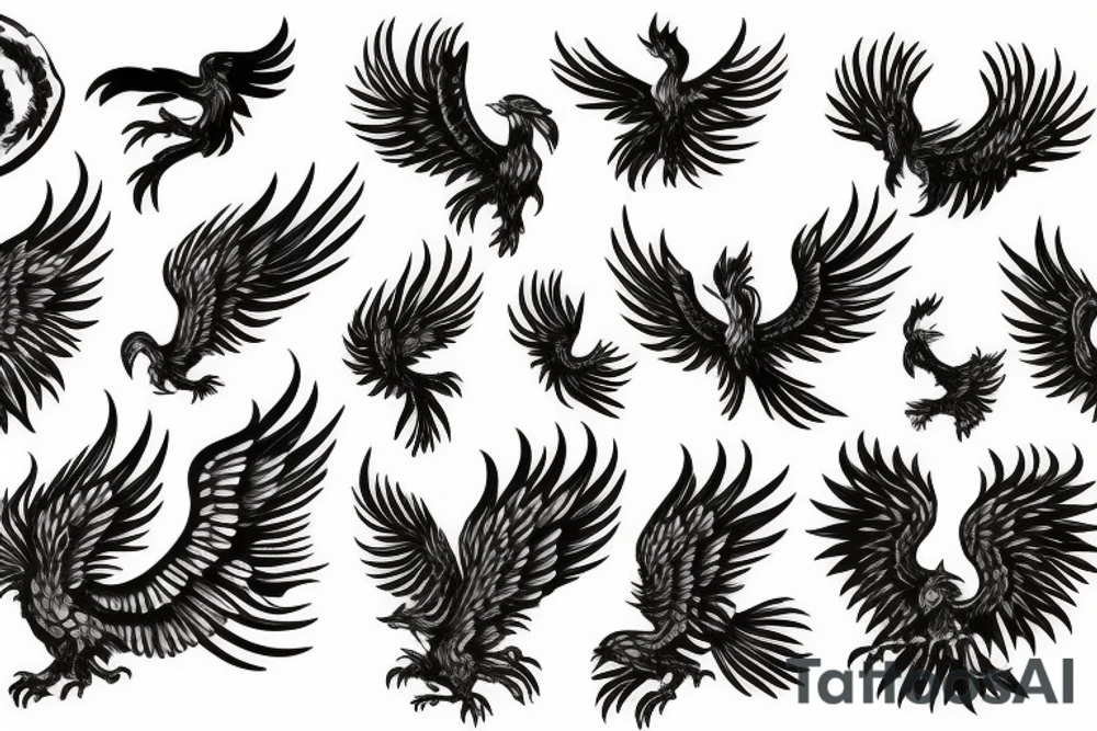 background Phoenix tattoo idea