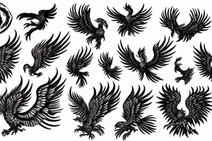 background Phoenix tattoo idea