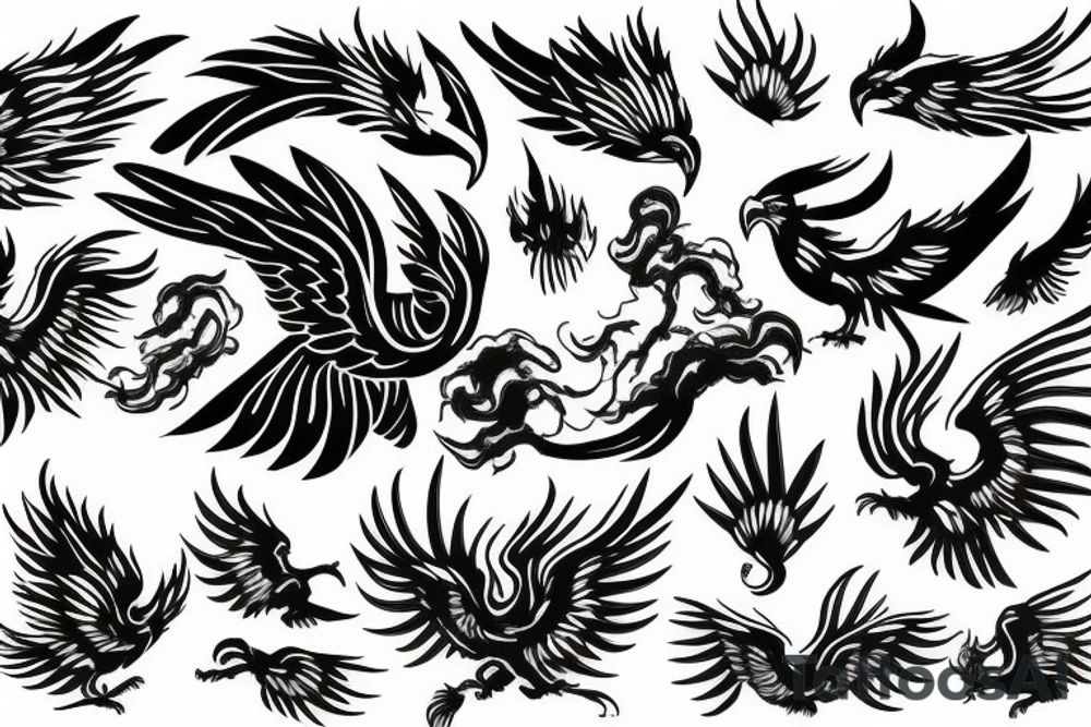 background Phoenix tattoo idea