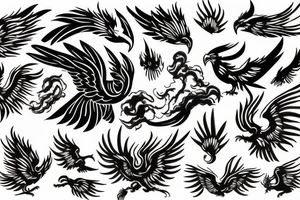 background Phoenix tattoo idea