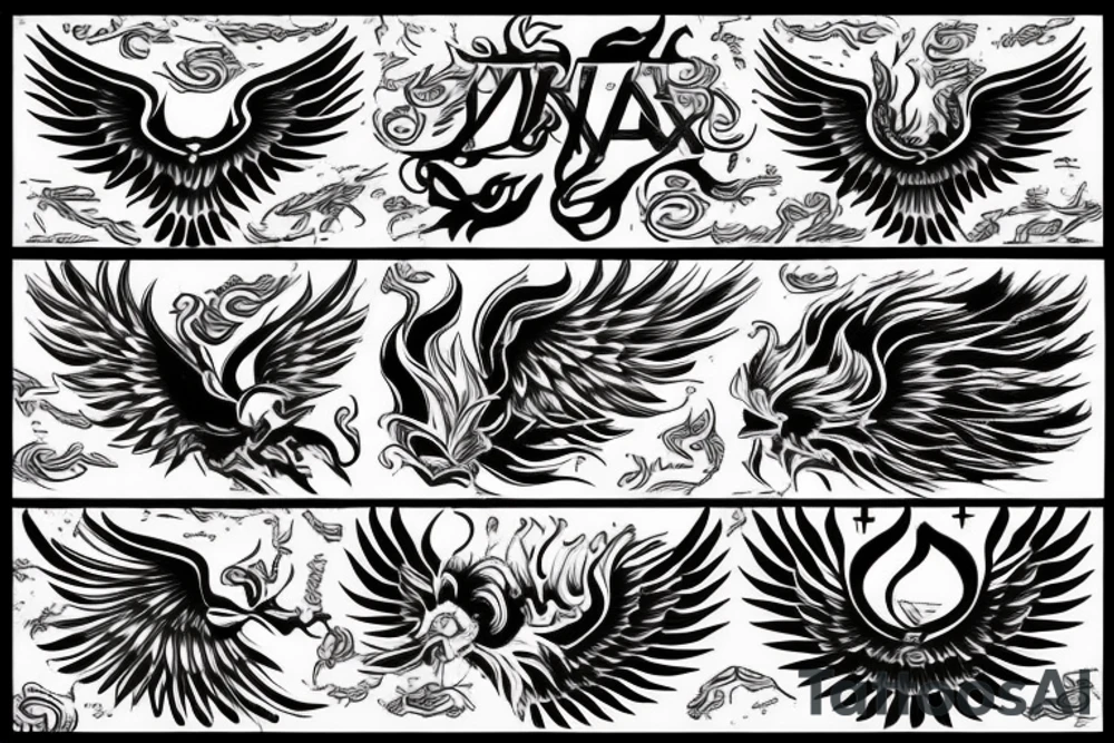 Phoenix and fire tattoo idea