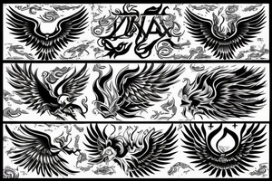 Phoenix and fire tattoo idea