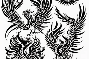 Phoenix and fire tattoo idea