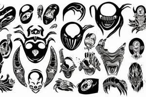 Alien God coming down tattoo idea