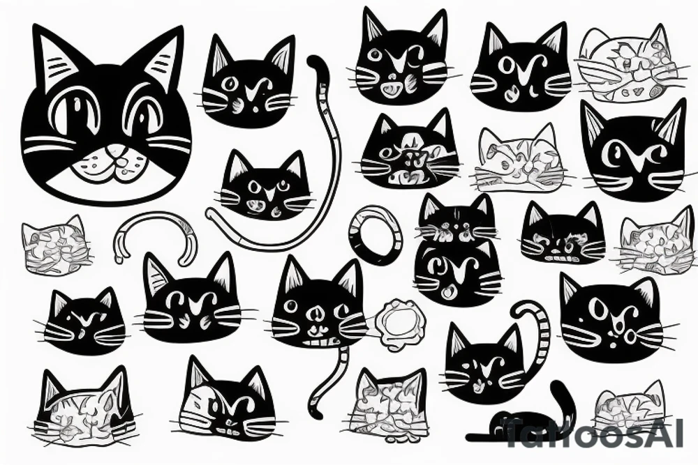 funny cat hehehe tattoo idea