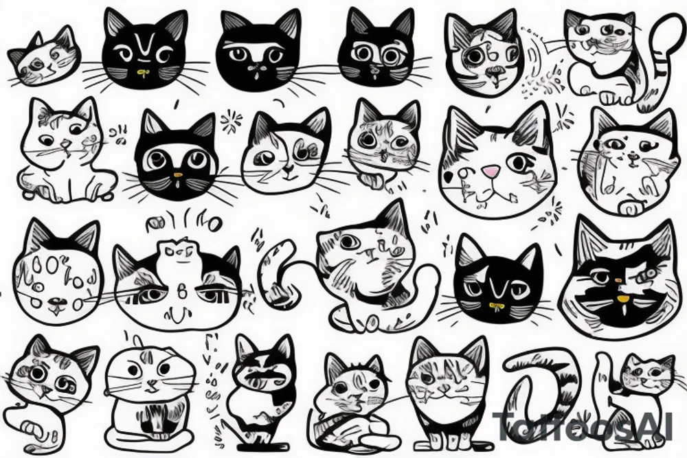 funny cat hehehe tattoo idea
