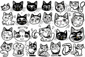 funny cat hehehe tattoo idea