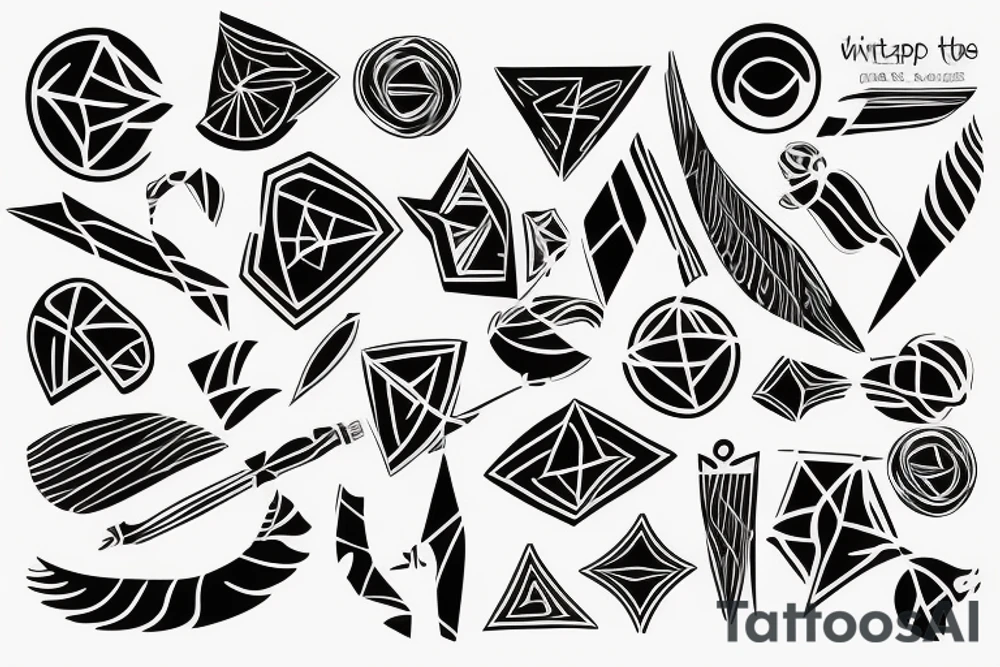 linear tattoo idea