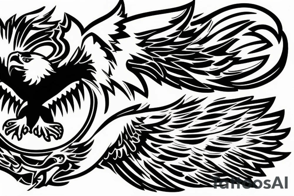 two eagles free fall tattoo idea
