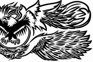 two eagles free fall tattoo idea