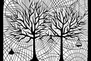 Geometric Shaped Fig Tree in Modern Palestine tattoo idea