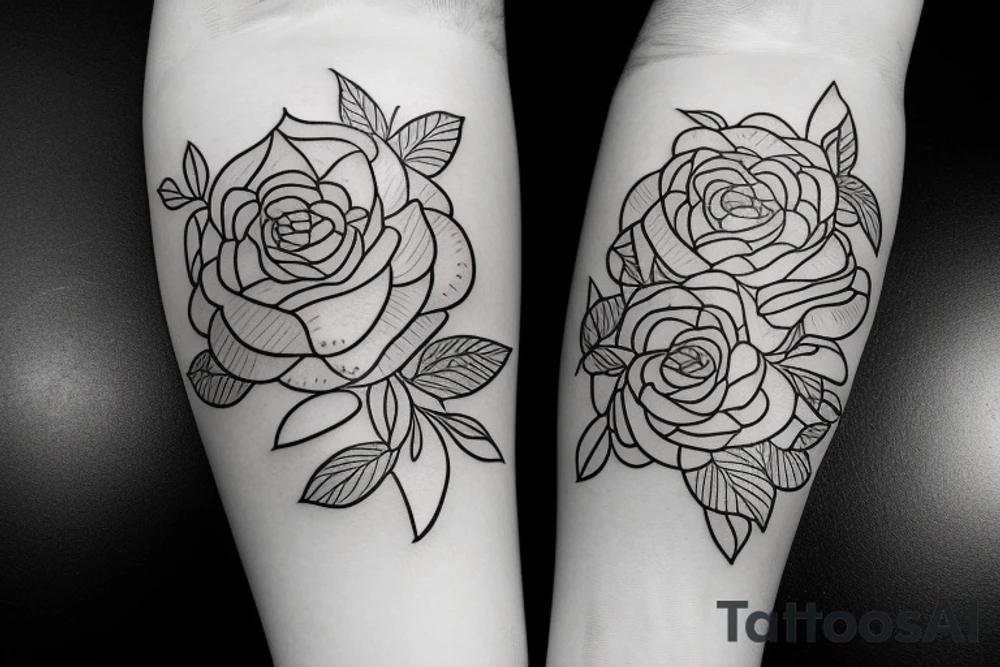 math gradient symbol growing flowers tattoo idea
