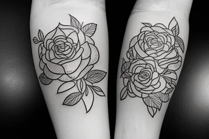 math gradient symbol growing flowers tattoo idea