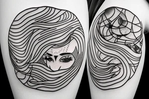 Woman bathing inside giant cup of tea tattoo idea